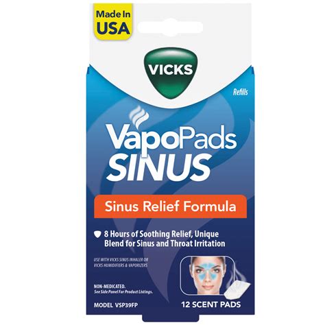 VapoPads Sinus Relief Formula, 12 Pack - Vicks Humidifiers