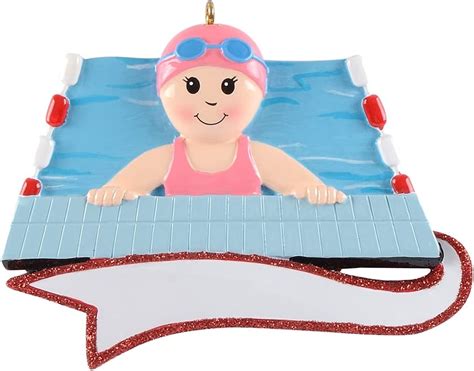 Buy Personalized Swimming Girl Christmas Ornament 2022 - Swimmer Girl ...