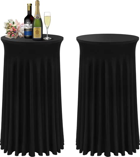 Amazon.com: BDDC Cocktail Table Covers - 2 Pack 24"x 43" Black Cocktail ...