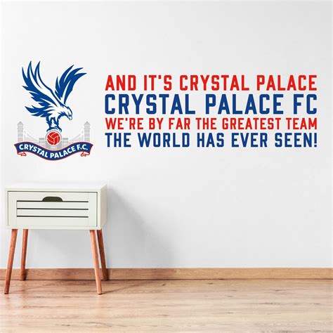 Crystal Palace F.C. Crest & 'Greatest Team' Song Wall Sticker – www ...