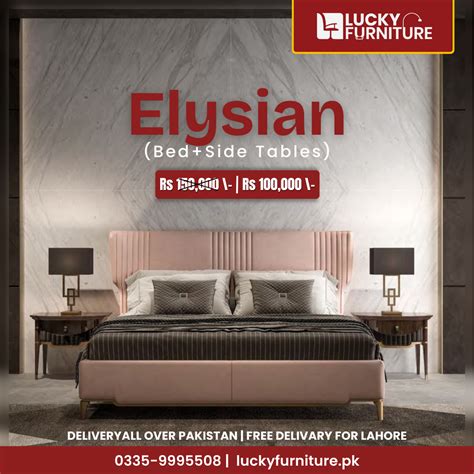 Elysian Bed + Side Tables – Lucky Furniture