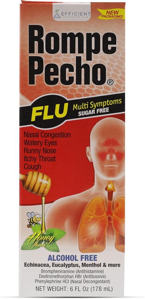 Buy Rompe Pecho SF-FLU (Sugar-Free FLU) 6oz - Cold and FLU Syrup Online ...