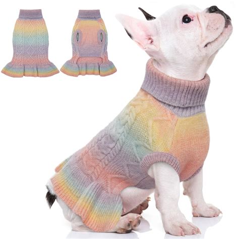 Amazon.com : QBLEEV Small Dog Sweaters for Girls, Dog Christmas ...