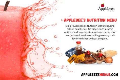 Applebee's Nutrition Menu with Calories Facts And Chart