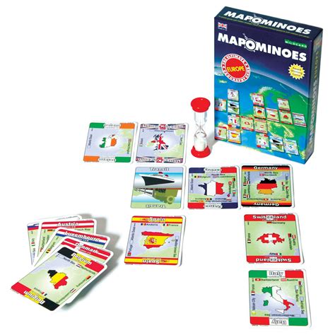 Wildcard Games Mapominoes Europe Dominoes Card Game
