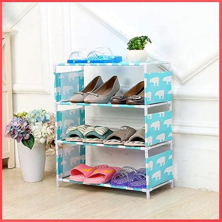 Ebee Foldable Shoe Rack with 4 Shelves (Plastic Pipe) : Amazon.in: Home ...