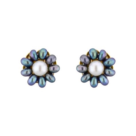 Sri Jagdamba Pearls Dealer Gold Plated Silver Alloy and Pearl Earrings ...