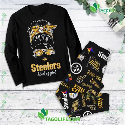 Pittsburgh Steelers Kind Of Girl Pajamas Set - Tagolife