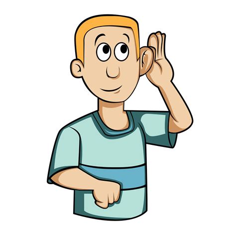 Man Listening Illustration 14563936 Vector Art at Vecteezy