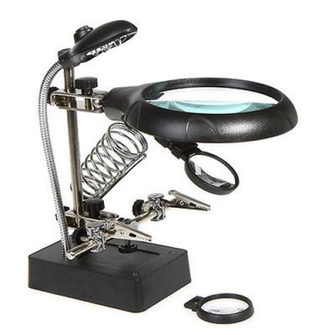 Helping Hand Magnifier Led Light With Soldering Stand at MG Super Labs ...