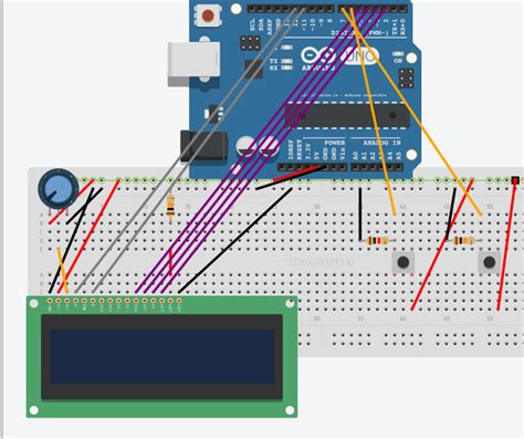 Image result for Arduino Connection to LCD with Multi Buttons