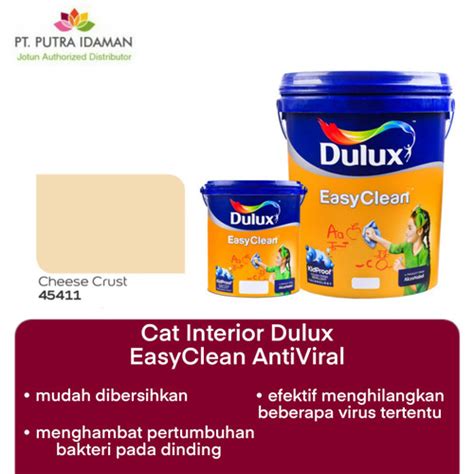 Jual Cat Tembok Interior Dulux Easy Clean Anti Viral 20 Liter Cheese ...