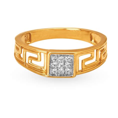 Labyrinthine 18 Karat Yellow Gold And Diamond Finger Ring
