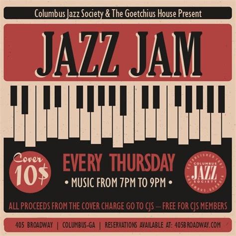 EVERY THURSDAY - JAZZ JAM w/ Columbus Jazz Society, 405 Broadway ...
