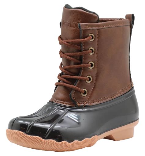 Apakowa Kids Girls Boys Duck Boots Waterproof Rain Boot (Toddler/Little ...