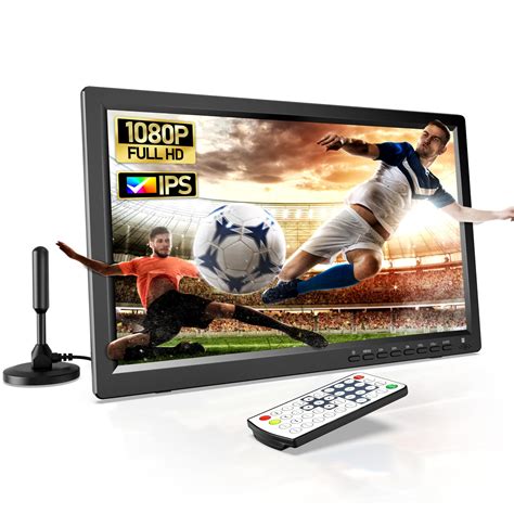 Buy Desobry 15.6 inch Portable TV with Antenna, Portable Small TV with DVB/T2 Tuner Rechargeable ...