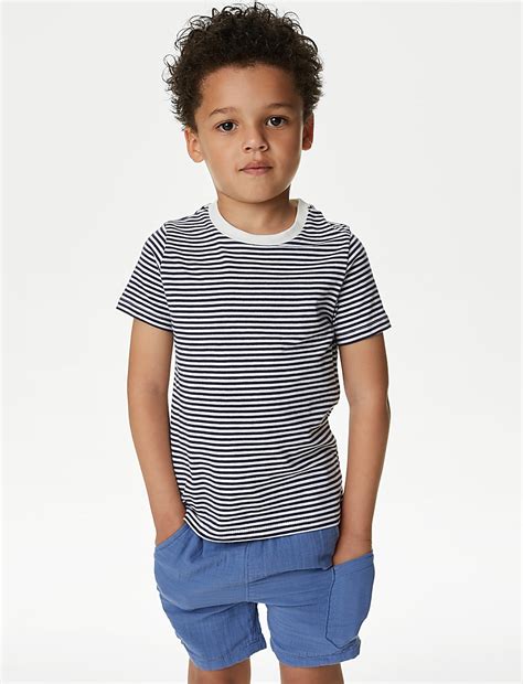 Buy 2pc Pure Cotton Shirt & T-Shirt Set (2-8 Yrs) at Marks & Spencer