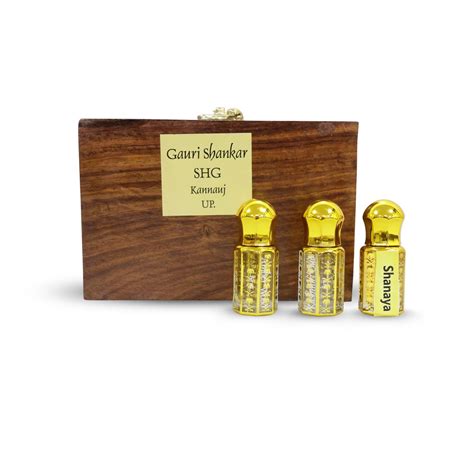 Attar Wooden Gift Box Unisex - x 3 || Kashmiri Oud (6ml x 1), Shanaya ...