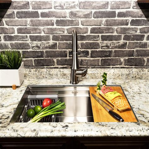 Buy AKDY 30-inch Undermount Kitchen Sink Workstation Ledge Sink 30x18x9 ...