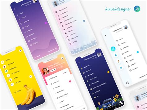 Menu Collection For iOS App on Behance