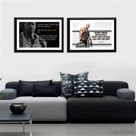 Dwayne “The Rock” Johnson - Set of 10 Framed Poster Paper - (12 x 17 ...