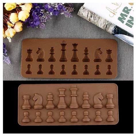 Buy Silicone Chocolate Mold - International Chess Shapes for Chocolate ...