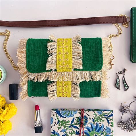 Pine Green Bling Sling – Bhastra Bags