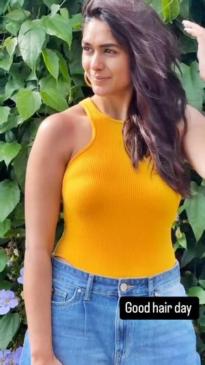 Mrunal Thakur has a filmy moment on her ‘good hair day’ - Reporter Post