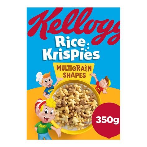 Kellogg's Rice Krispies Multi-Grain Shapes Cereal 350g | Kids Cereal ...
