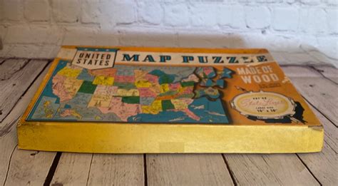 Vintage United States Map Puzzle by Whitman Publishing Co. 1942 Puzzle ...