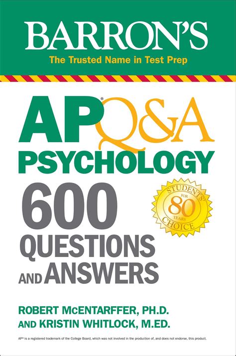 AP Q&A Psychology | Book by Robert McEntarffer Ph.D., Kristin Whitlock ...