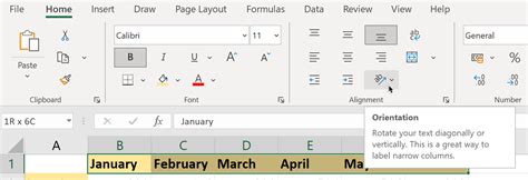 Image result for Rotating Text in Excel