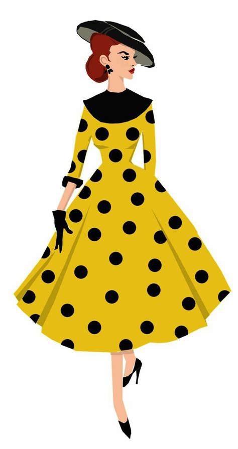50s fashion illustration