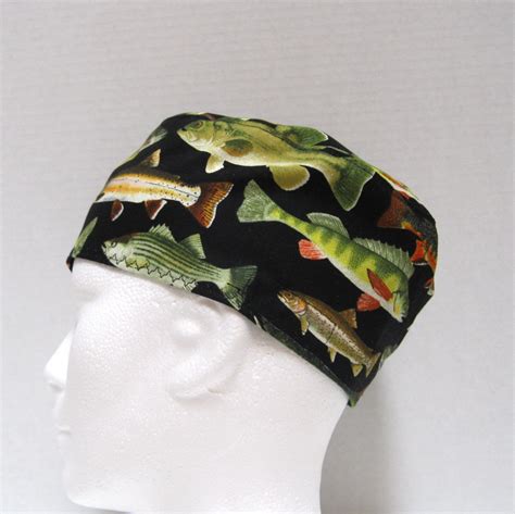 Mens Scrub Cap or Surgical Cap Lake Fish - Etsy | Mens scrubs, Surgical ...