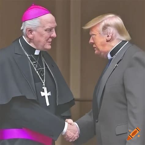 Meeting between the pope and donald trump on Craiyon