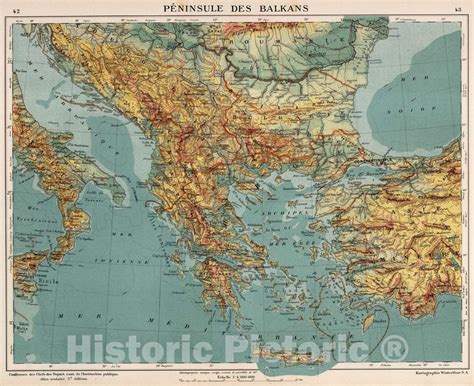 Balkan Mountains Physical Map
