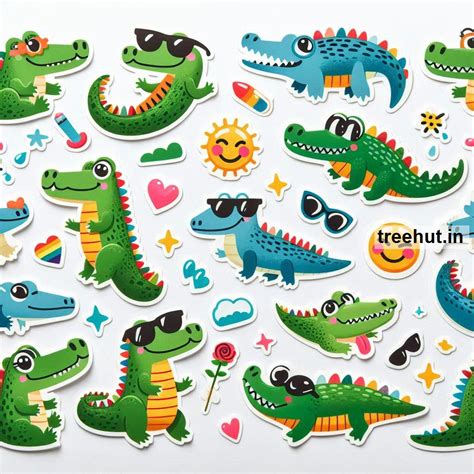 Printable Crocodile Stickers and 25 Jungle Craft Activities for Kids ...