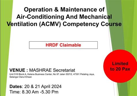Operation & Maintenance of Air-Conditioning And Mechanical Ventilation ...