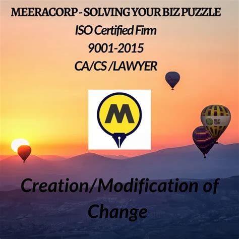 MES REGISTRATION CONSULTANT - Existing company modification Creation ...