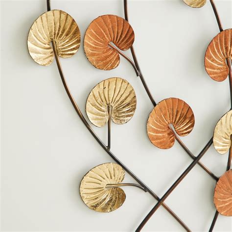 Buy Steffi Multicolour Metal Multi-Leaf with Stem Wall Art from Home ...