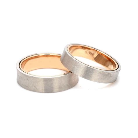 Platinum Band with Rose Gold Base & Matte Finish JL PT 637 – Jewelove™