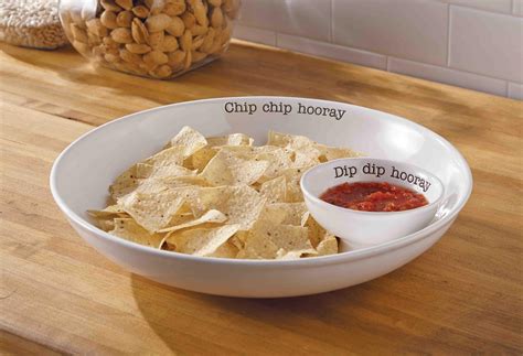 Amazon.com | Mud Pie Circa Lets Dip Set, White: Chip & Dip Sets