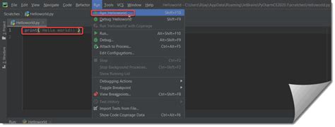 Image result for Python HelloWorld PyCharm
