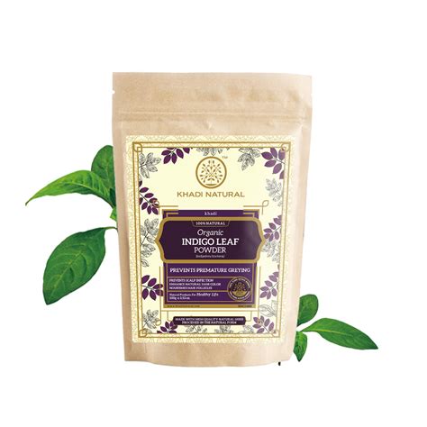 Khadi Natural Indigo Leaf Organic Powder Natural Hair Coloring (100g)