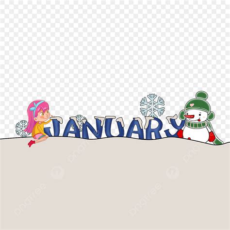 January Clipart Vectors