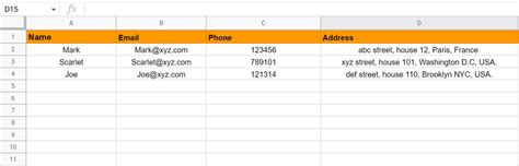 Database Sheets Example 的图像结果