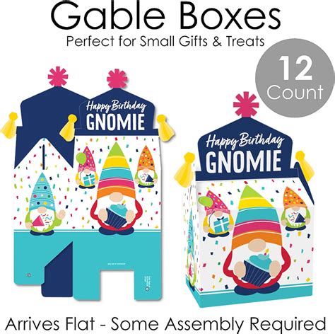 Buy Big Dot of Happiness Gnome Birthday - Treat Box Party Favors ...