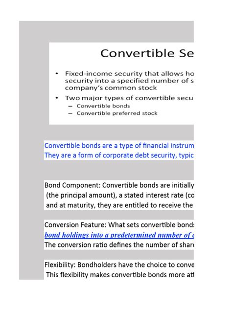 Image result for Convertible Bonds Explained
