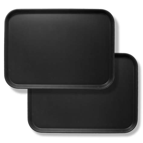 Jubilee 16" x 22" Restaurant Serving Trays (Set of 2), Black - NSF ...