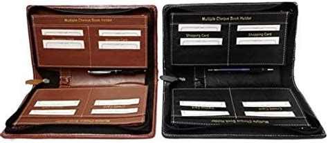 PAREEK Faux Leather Expanding Cheque Book Holder Travelling Docoment ...